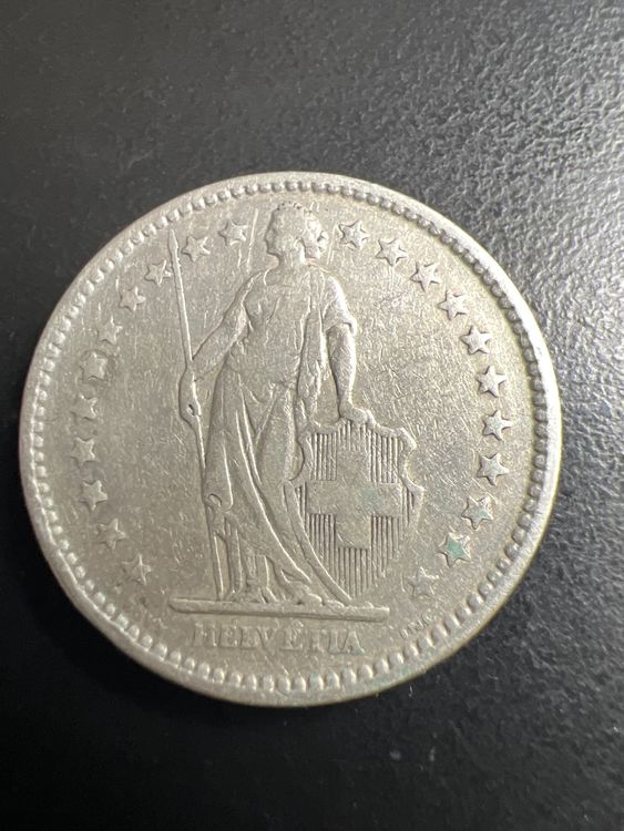 Tutti le monete: 1 pièce de 2 CHF de 1907 selon photos – Usato da Charmey (Gruyère) venduto da Rolando6 1