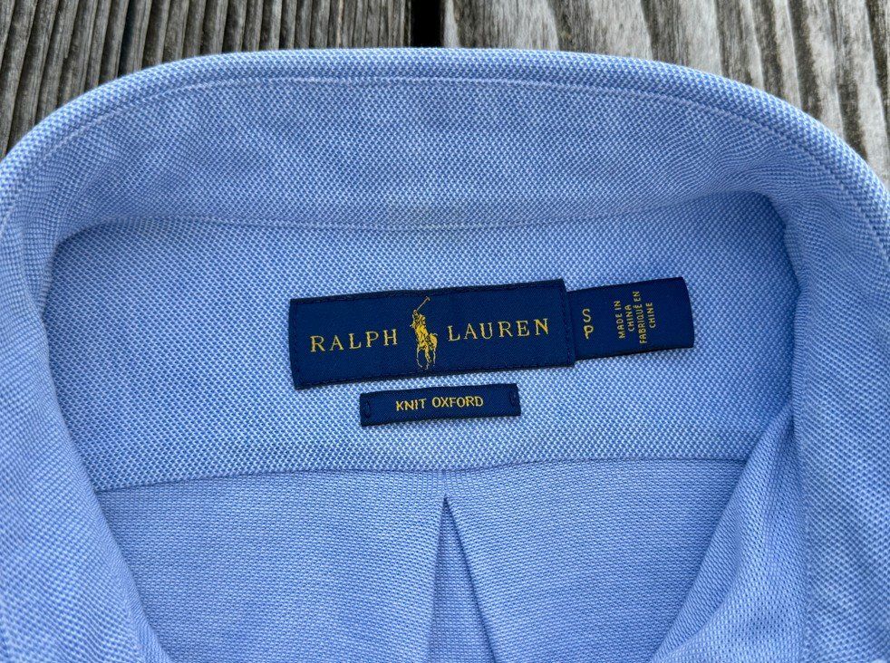 Ralph Lauren Camicie: Ralph Lauren Hemd S Oxford Knit Hellblau – Usato da Männedorf venduto da LTMCS 4