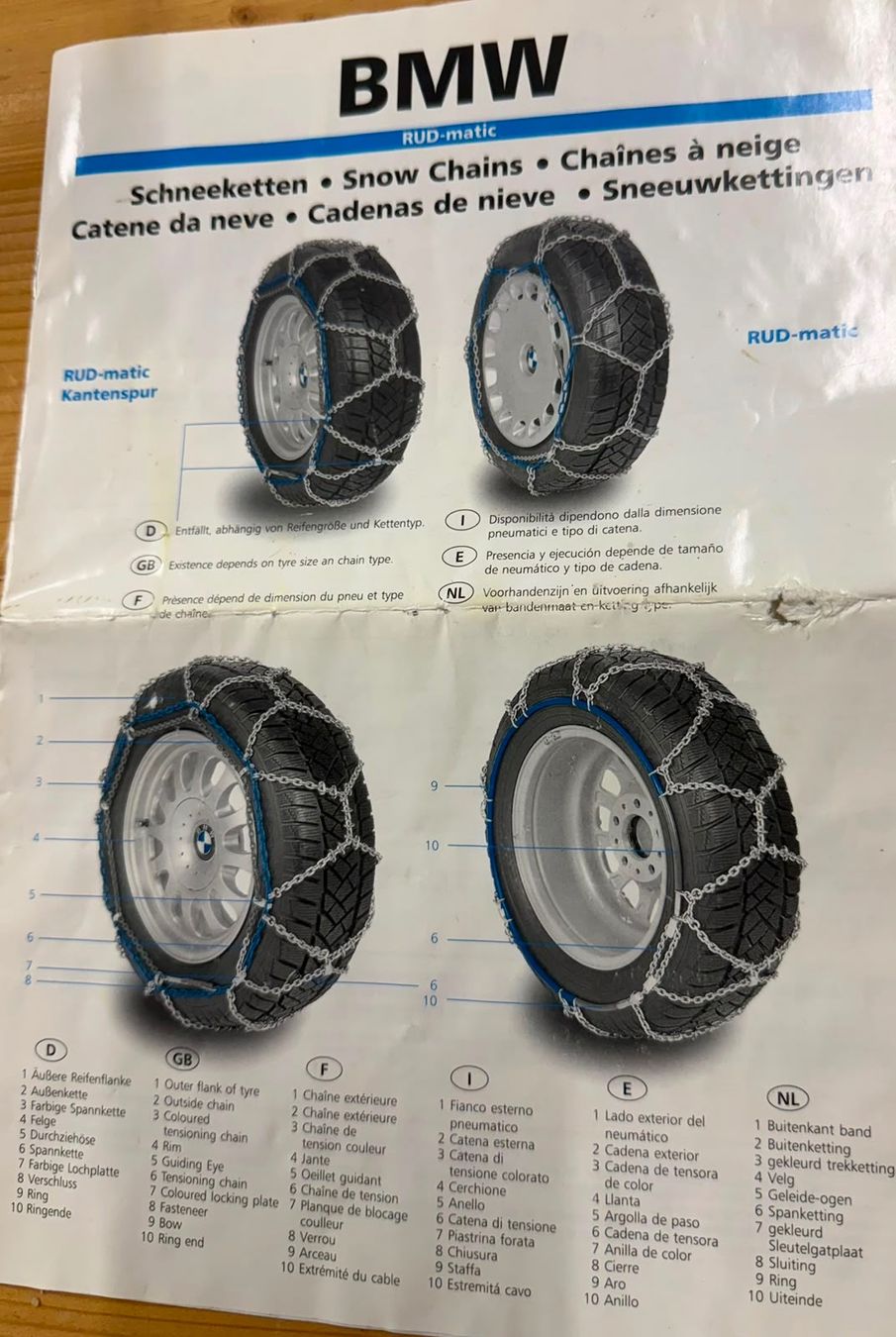 Schneeketten: BMW Schneeketten – Gebraucht aus Bern von pestopasta_079