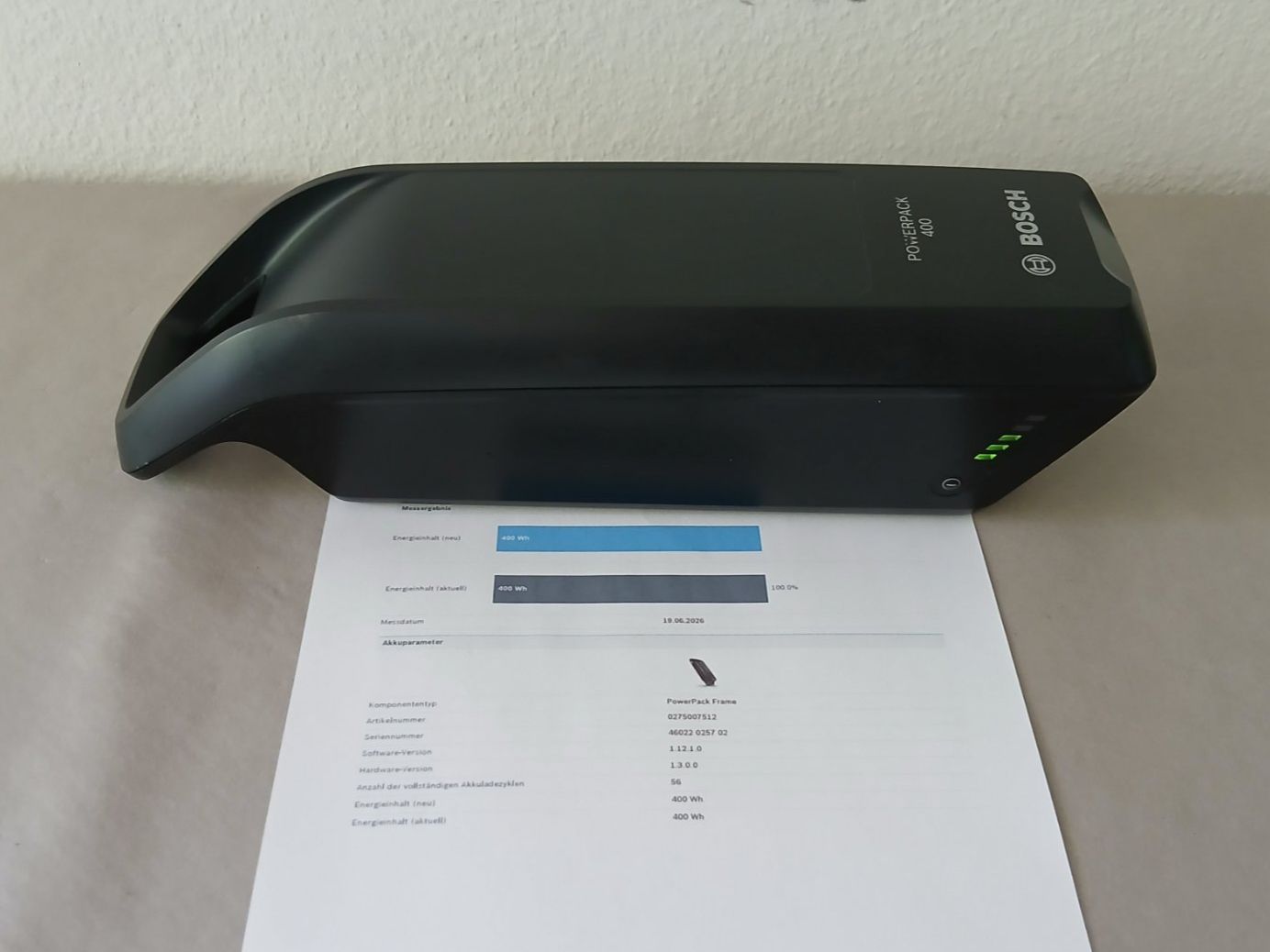 Bosch Akkus: Bosch Powerpack 400 mit 400Wh 100% / inklusive Messbericht – Gebraucht aus Winterthur von .-thx-.