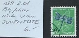 ST128) J199.2.01, Abart Ätzfehler unter v von Juventute