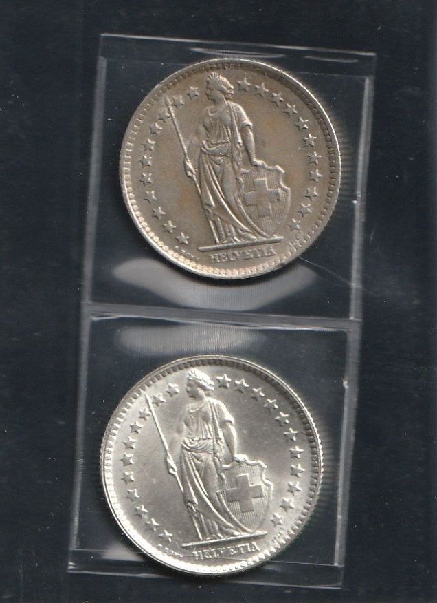 Toutes les monnaies: 2 x 2 Franken 1959 und 1963 – D'occasion à Rorschacherberg par fratovi2