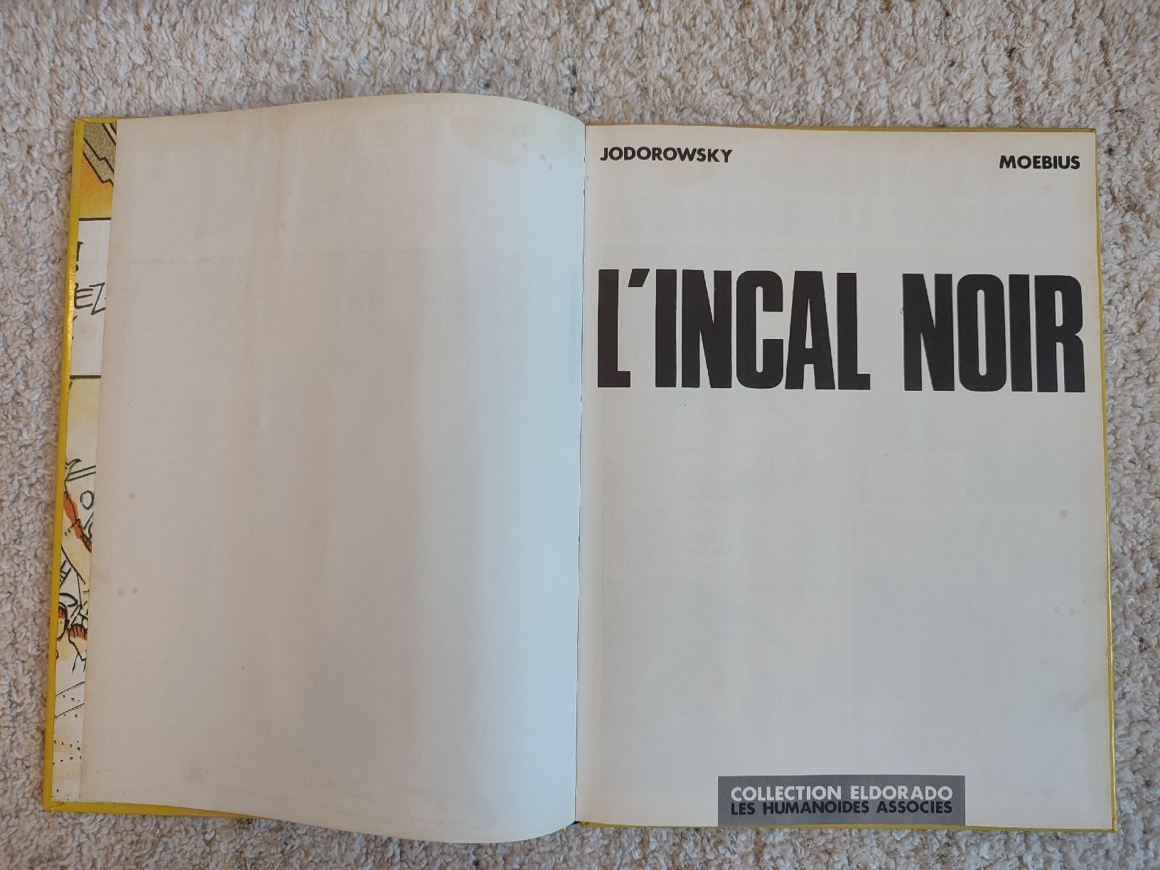 Fumetti: L'Incal Noir - Jodorowsky Moebius - EO 1981 – Usato da Bougy-Villars venduto da Vogue 1
