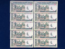 Iran 1982 - 10 x 200 Rials UNC - Traktor