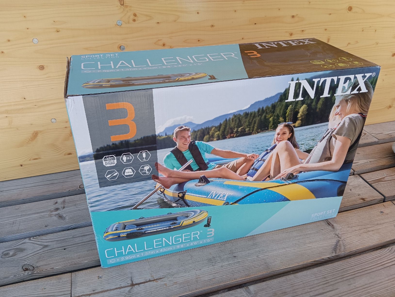 Barche: Neues Schlauchboot Intex Challenger 3 - SET – Nuovo e nell'imballaggio originale da Densbüren venduto da H-76 1