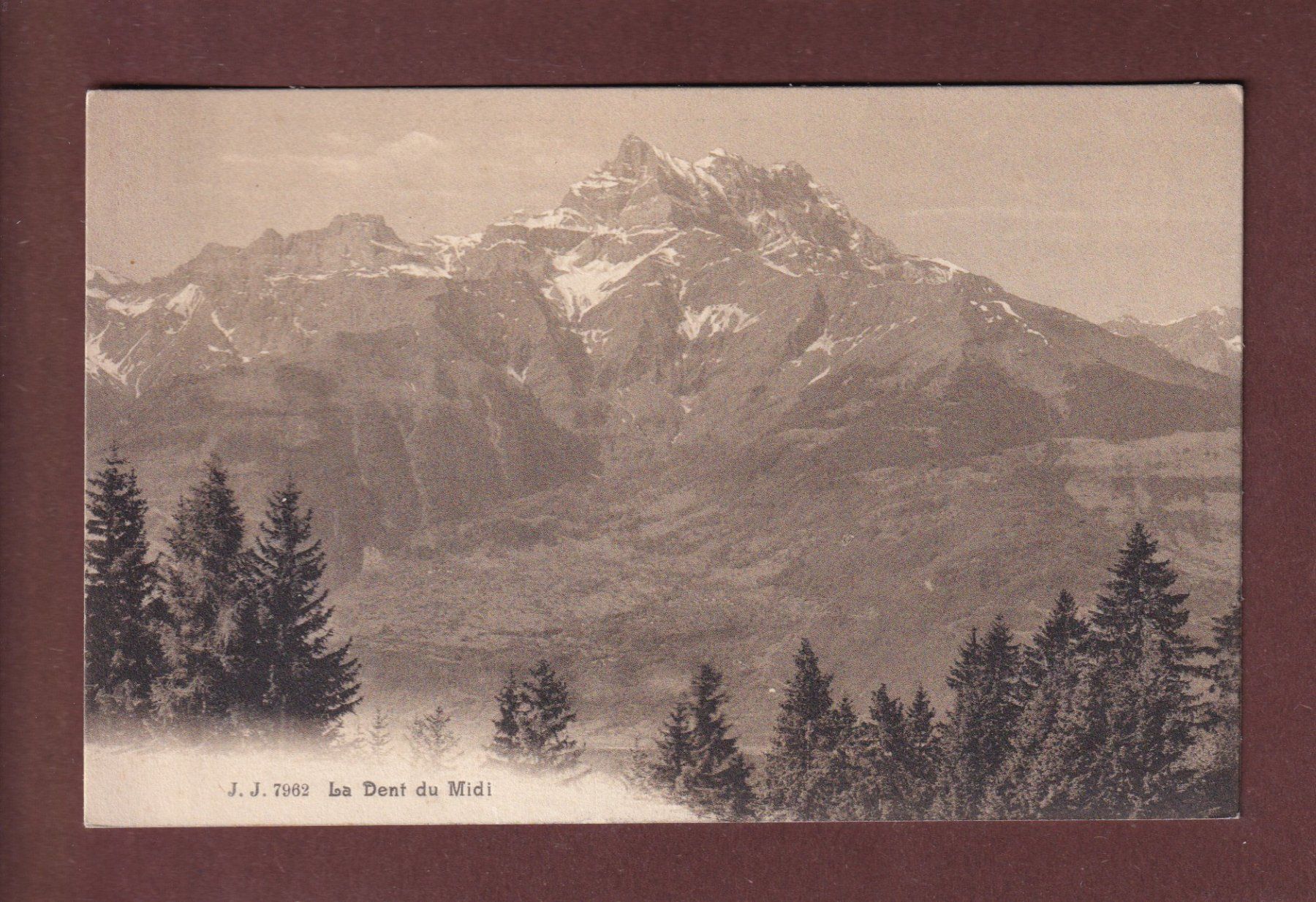 Cartoline postali: DENTS DU MIDI - 1912 – Usato da Pully venduto da nicecards-shop