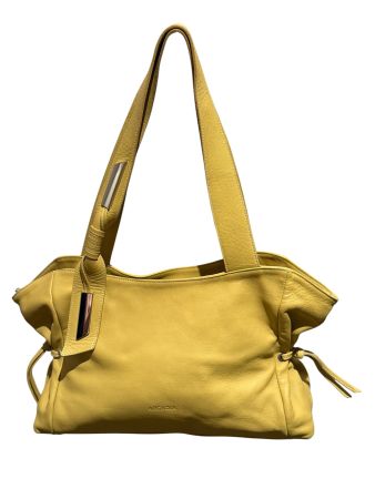 ARCADIA ECHT LEDER TASCHE SHOPPER GELB TOP ALLTAGSBEGLEITER