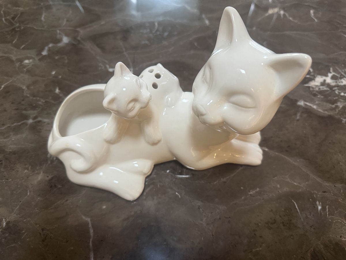 Tutte le decorazioni: Vintage Katzen-Deko, Keramik, Weiss – Usato da Seedorf BE venduto da Monsi94 2