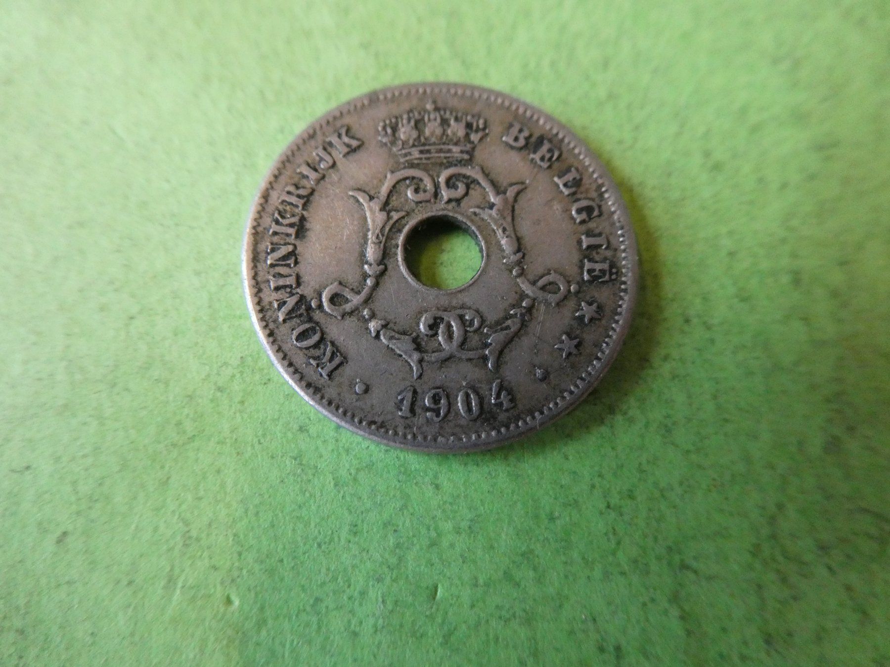 Alle Münzen: Belgien 1904, 10 Centimes – Gebraucht aus Hinterforst von Rohusri