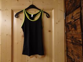 Schwarz-knallgelbes Sport Top Gr. S - 2603114