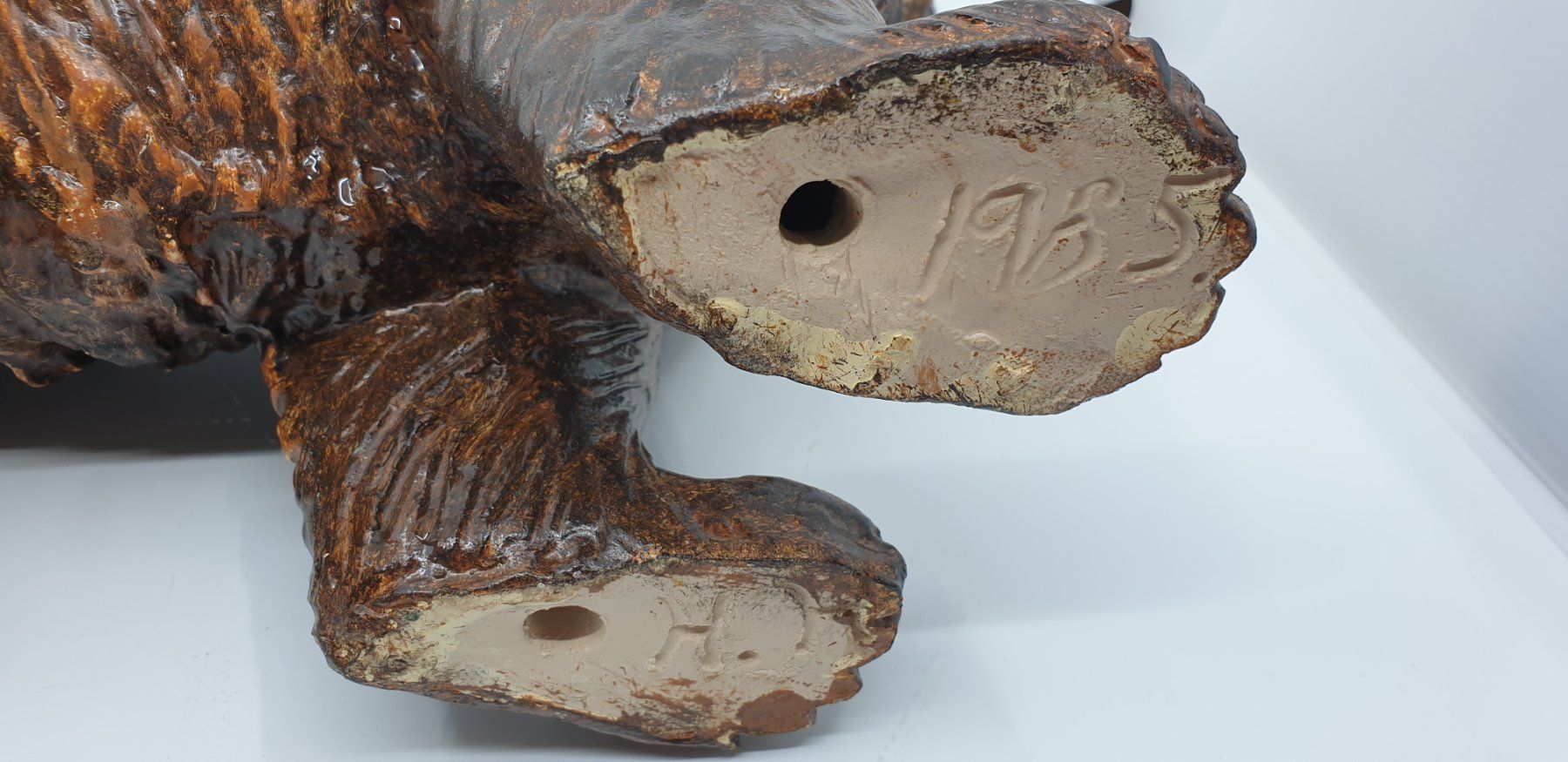 Sculture & Statue: Grosser Keramik Bär 1985 mit Monogramm – Usato da Emmen venduto da magelan 8