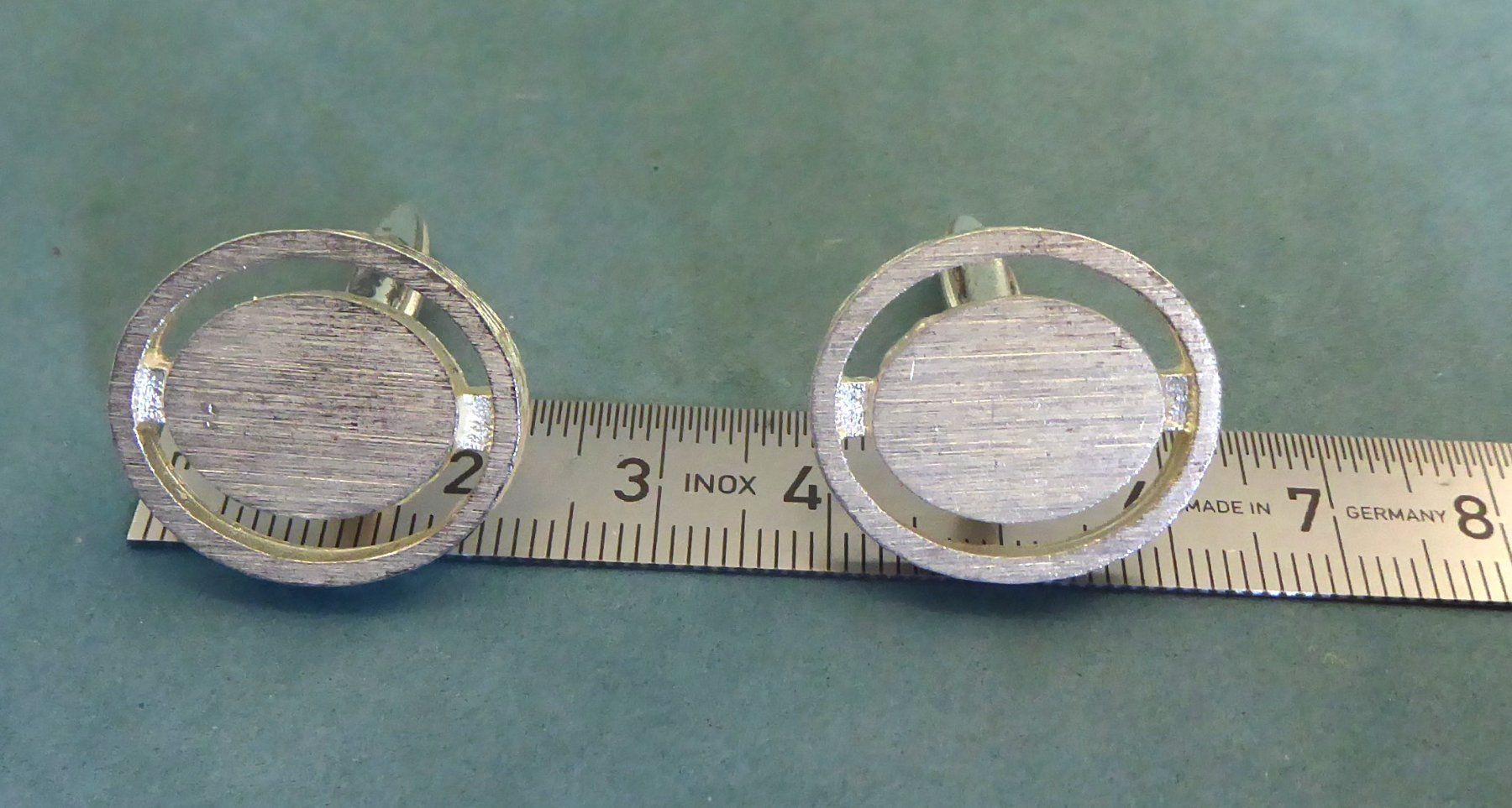 Manschettenknöpfe: Manschetten Knöpfe, METALL VERSILBERT – Gebraucht aus Muri AG von silvermouse007 4
