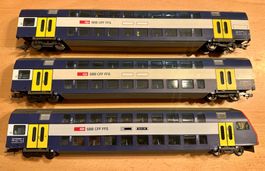 Fleischmann SBB Doppelstockwagen H0 DC