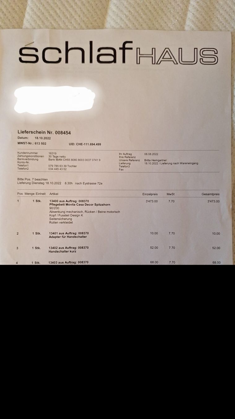 Letti: Pflegebett inkl. Nachttisch – Usato da Bäriswil BE venduto da vonys 8