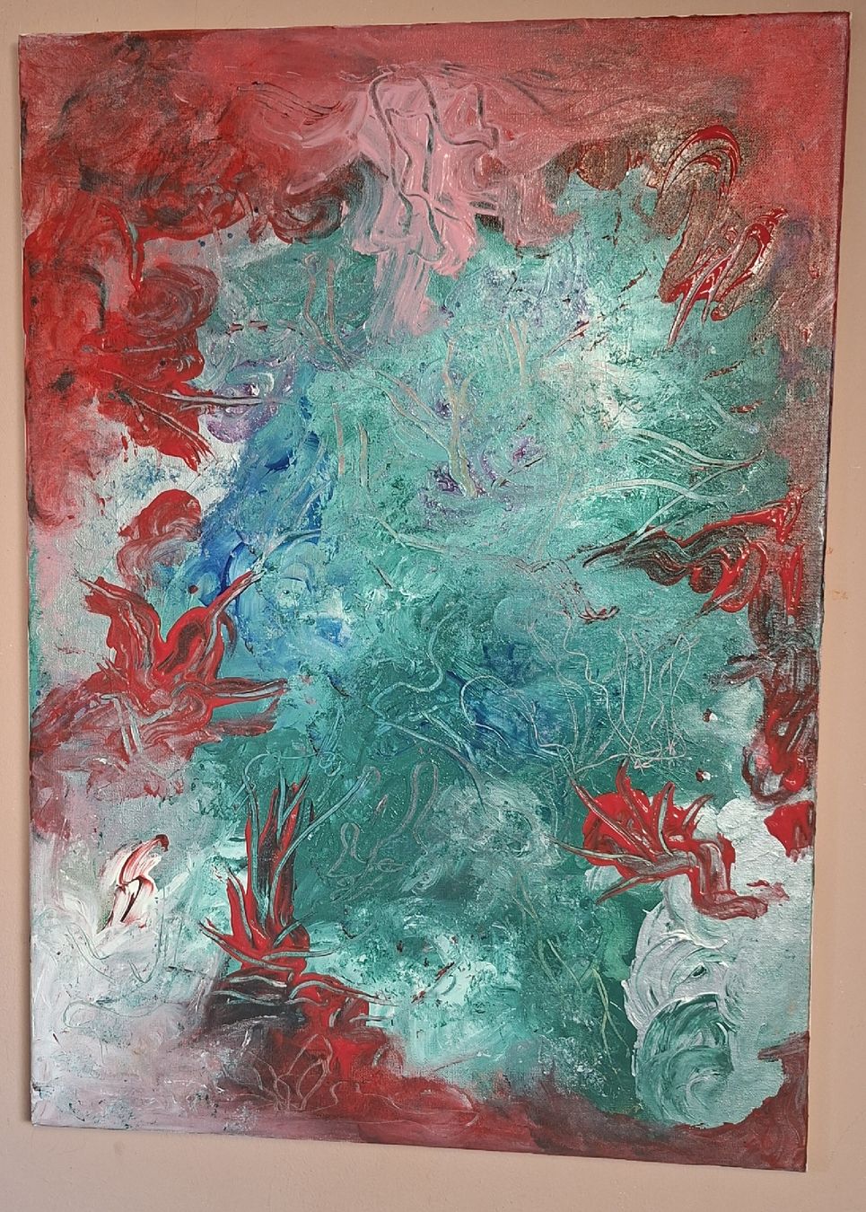 Dipinti: Gemälde " Lebensfeuer" handmade 50×70 – Nuovo (secondo la descrizione) da Riehen venduto da Steinbock1970 1