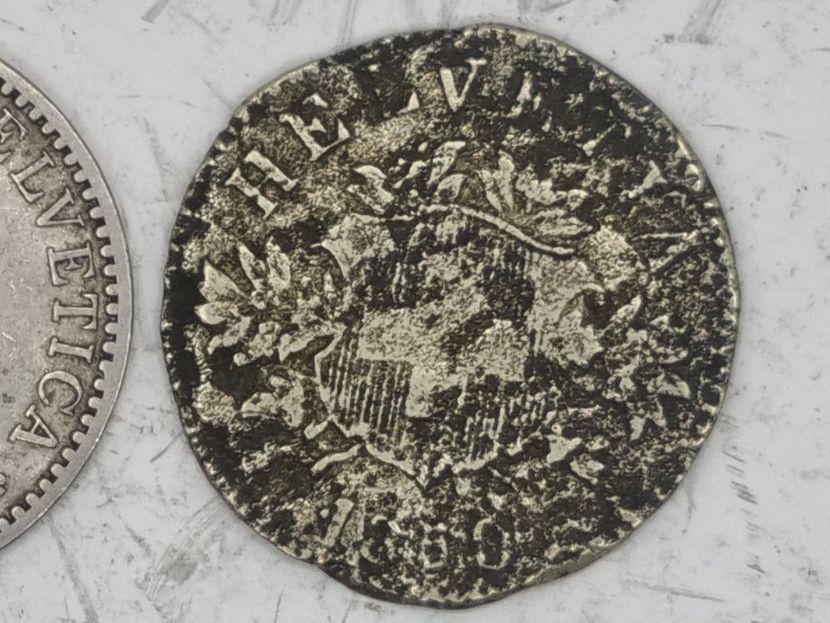 Alle Münzen: 20 rappen 1850 + 1891 – Gebraucht aus Bure von chap981 1