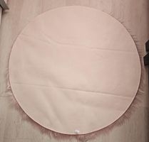 Tapis rond 90×90cm rose poudré  acrylique et polyester neuf