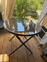 Livarno runder Klapptisch mit Glasplatte  Ø ca. 70 cm