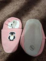 Gr 29 Echt Lederfinken Rosa mit Pinguin 