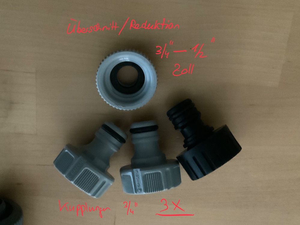 Gardena 4-Teiliges Set 3/4 Zoll inkl. Reduktion 3/4x1/2“ (4 | Kaufen ...