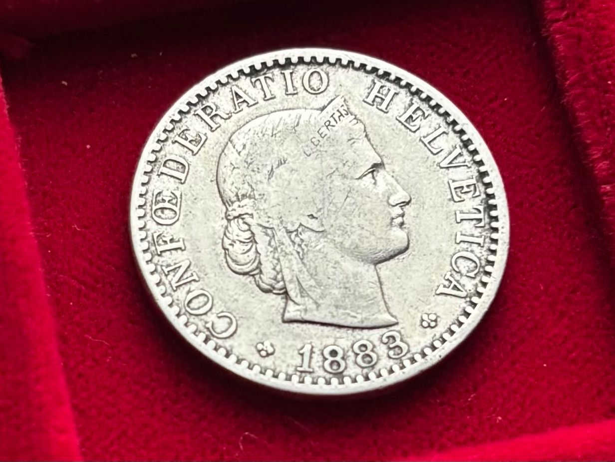 Tutti le monete: Schweiz 20 Rappen 1883 B - vzgl Libertaskopf – Usato da Speicher venduto da CH-Schatzkammer