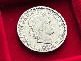 Schweiz 20 Rappen 1883 B - vzgl Libertaskopf