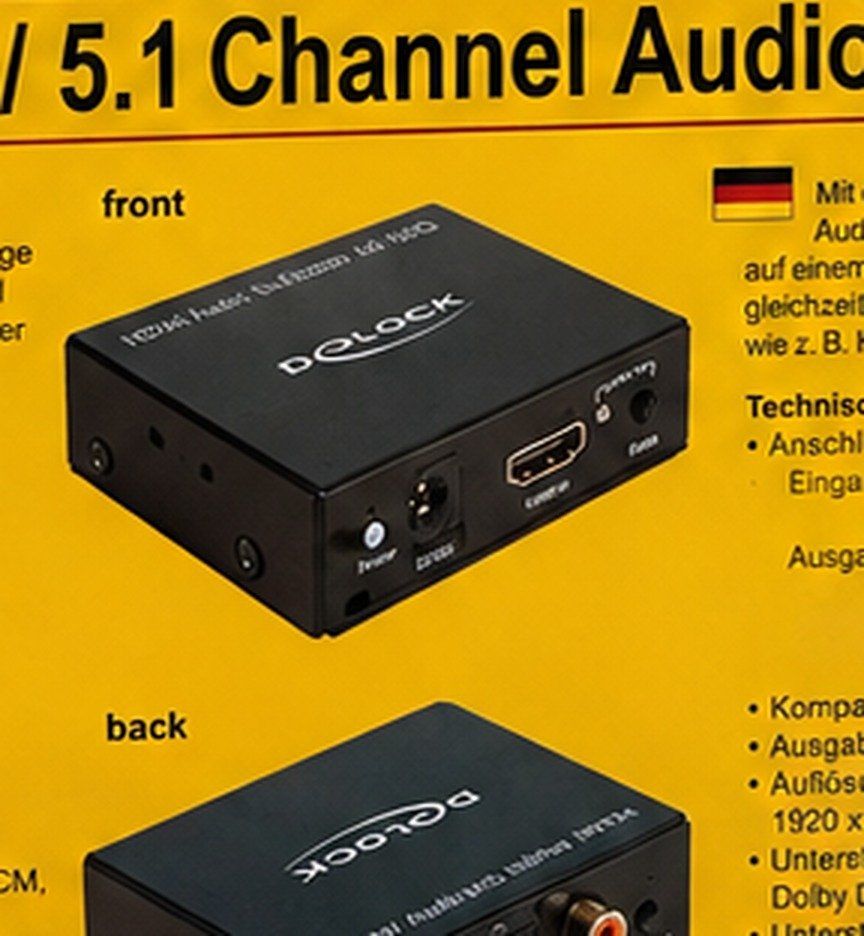 Convertitori: Delock HDMI Audio Extractor 4K, Stereo/5.1, neu & OVP – Nuovo e nell'imballaggio originale da Brüttisellen venduto da itprofisgroup 3