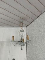 Vintage Hängelampe aus Metall / Shabby Chic