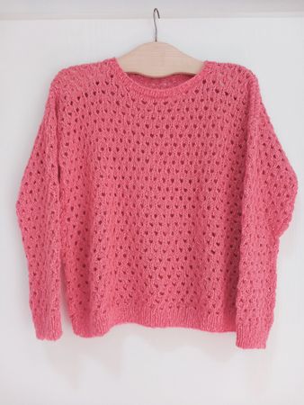 Pullover_koralle_M_Handarbeit_neu