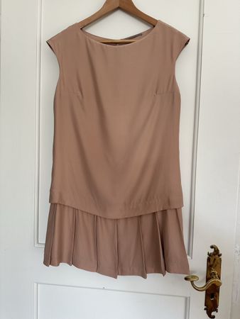 Ermanno Scervino Kleid Beige Seide Grösse 40