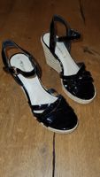Tamaris Keilabsatz Sandale schwarz, Gr. 38 neu