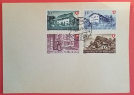 B280) 1949, Pro Patria Satz auf  Karte Kt. 60.-