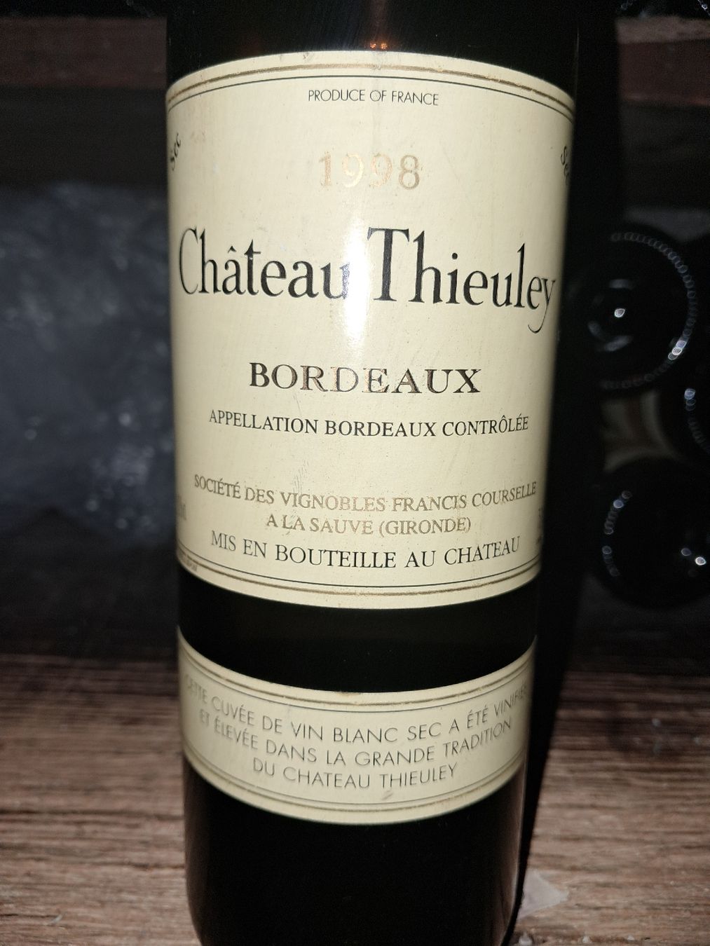 Wein: Château Thieuley Bordeaux Blanc Sec 1998 – Neu und originalverpackt aus Le locle von juliensaran 1