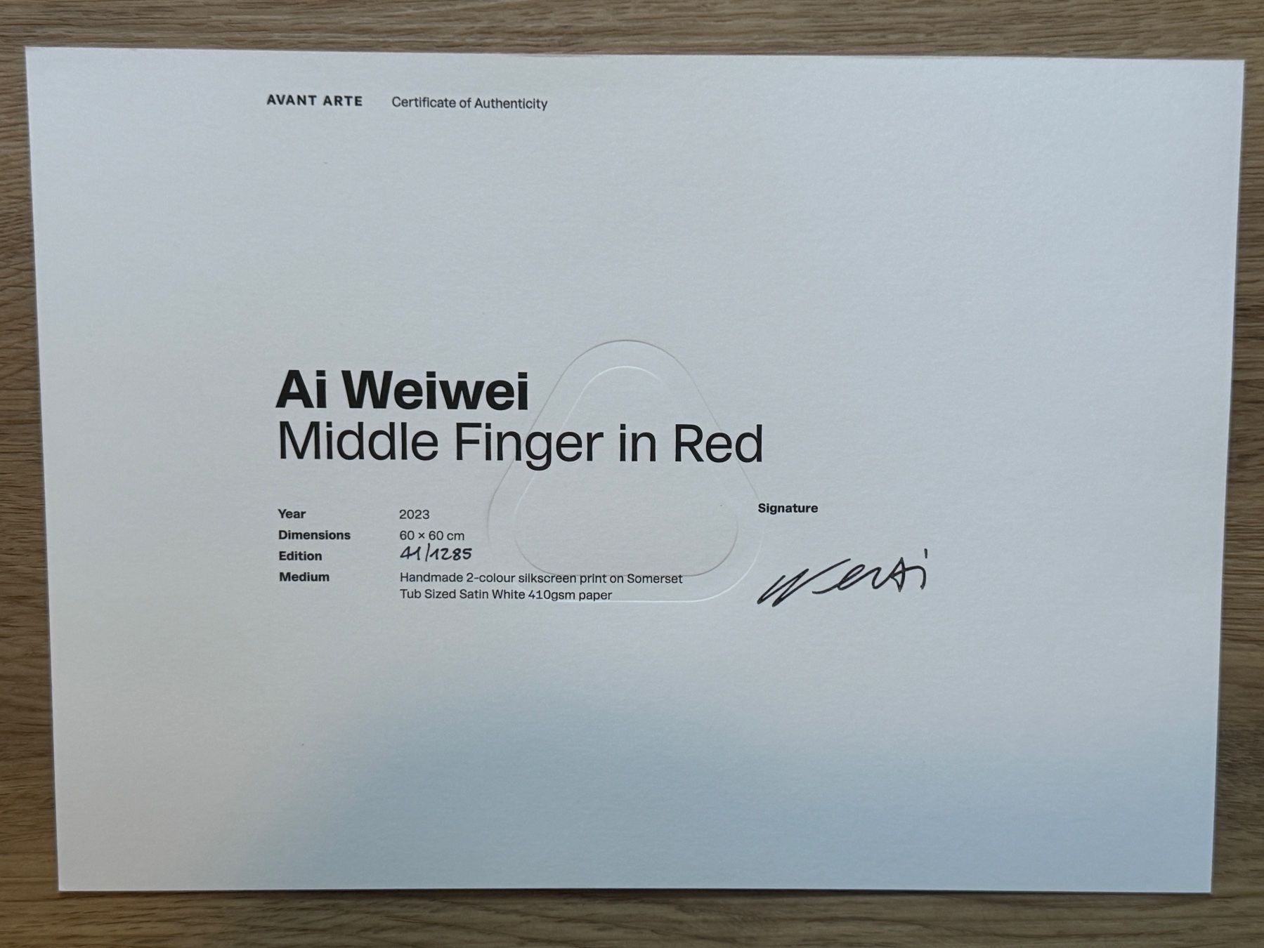 Grafica & Litografie: Grosse Handsignierte Lithographie von Ai Weiwei – Nuovo (secondo la descrizione) da Zürich venduto da WKND93 5