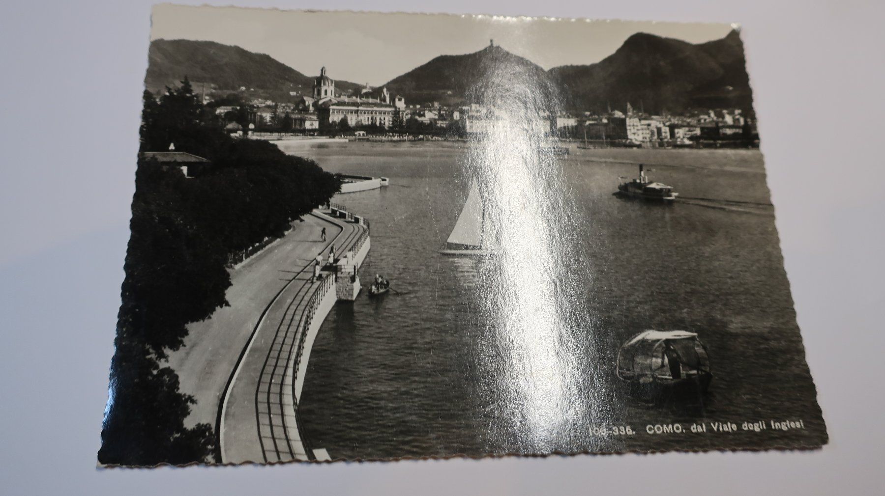 Ansichtskarten: Como dal viale degli Inglesi  1947 – Gebraucht aus Cormoret von Pascalll2001 1