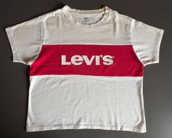 Levi's T-Shirt, Rot/Weiss