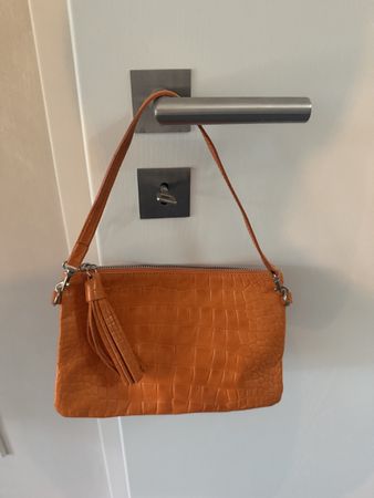Pochette Gianni Chiarini orange + foulard