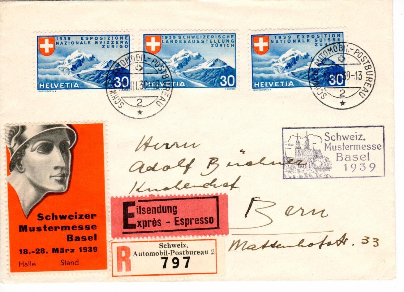 Tutti i francobolli: R - Express - Telegraph 1939 D / F / It. – Usato da Wolhusen venduto da Curver9