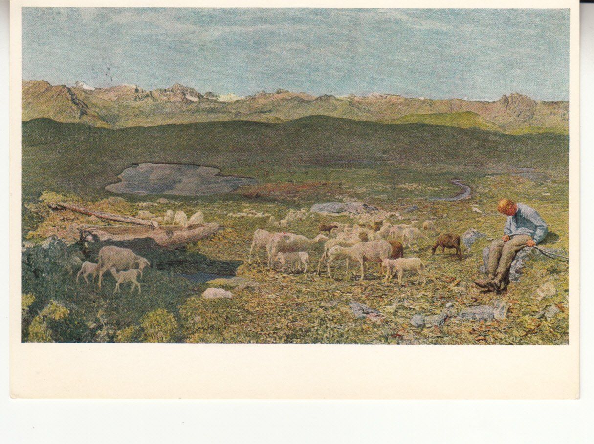 Cartoline postali: Segantini Alpenweide 1982 – Usato da Bürglen TG venduto da StampGraf