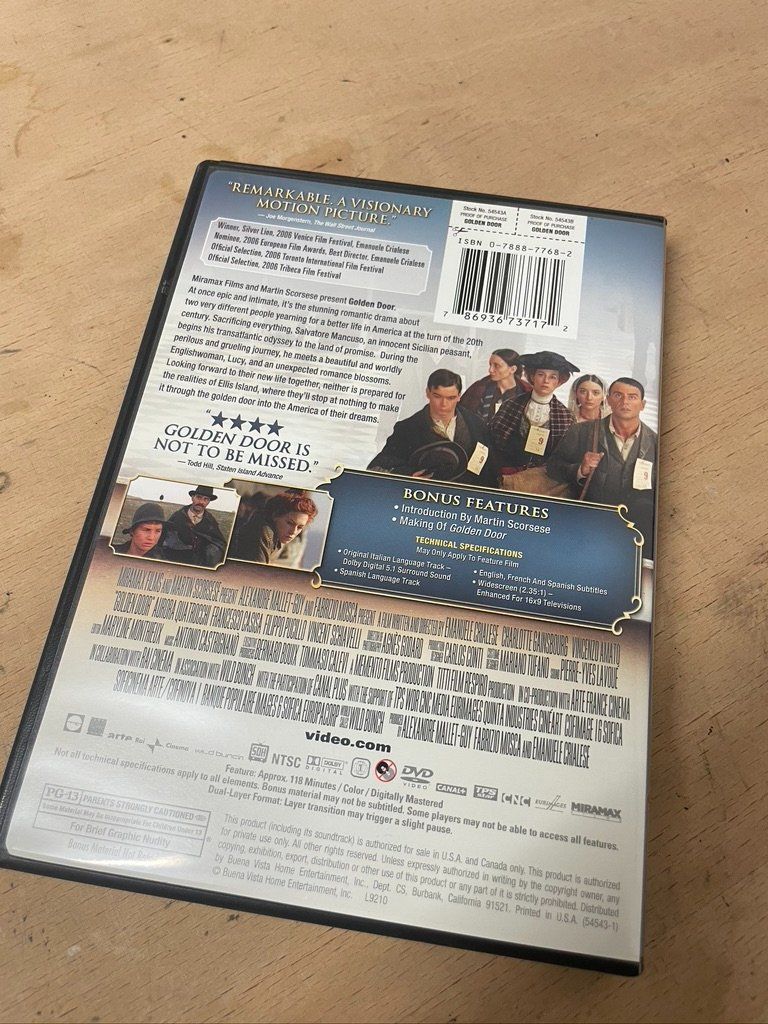 Tutti i DVDs: Golden Door – Usato da Berikon venduto da Cyberbob2000 1