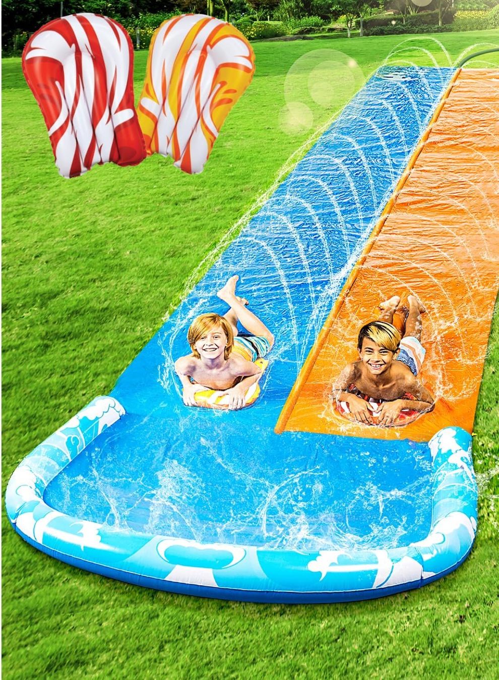 Scivoli: Wasserrutsche 685 cm mit 2 Bodyboards Garten – Nuovo e nell'imballaggio originale da Dietikon venduto da Abverkauf10