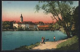 Olten, Teilansicht mit Strandpartie u. B
