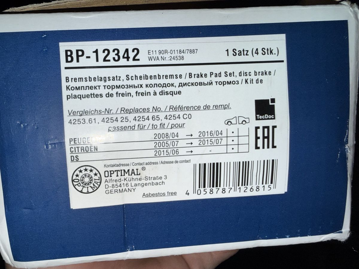 Tutti gli attrezzi: Bremsbelagsatz, Scheibenbremse – Nuovo e nell'imballaggio originale da Adliswil venduto da F.B.E