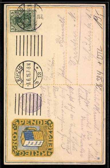 Cartes postales: Bruno Heroux: Leipzig, Aufruf zur Kriegs – D'occasion à Berlin par bartko-reher 1