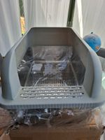 KATZENKLO STAHL INOX+GRATIS PLASTIKDECKEL L60X B40 X H30 cm.