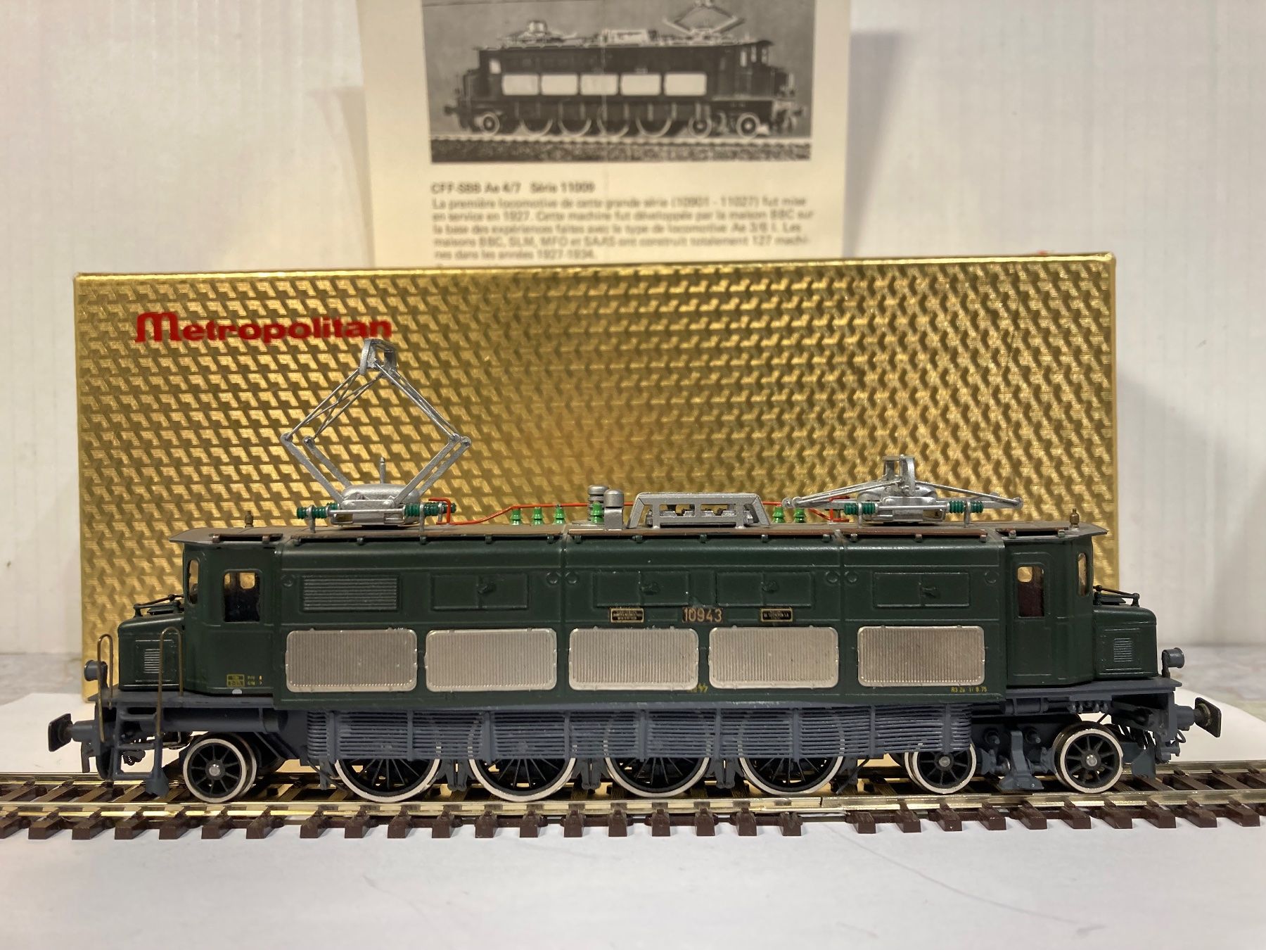 Metropolitan Modelleisenbahnen: Metrop SBB Ae 4/7 10943 Messingmodell HO DC – Neu (gemäss Beschreibung) aus Jona von Bra-Aug