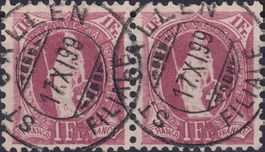 71D.d Paar: Vollstempel: St.GALLEN: 14.SEPT.1899 +Expertise
