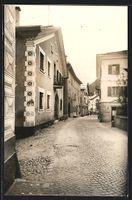 Samedan /Engadin, Blick eine Dorfstrasse
