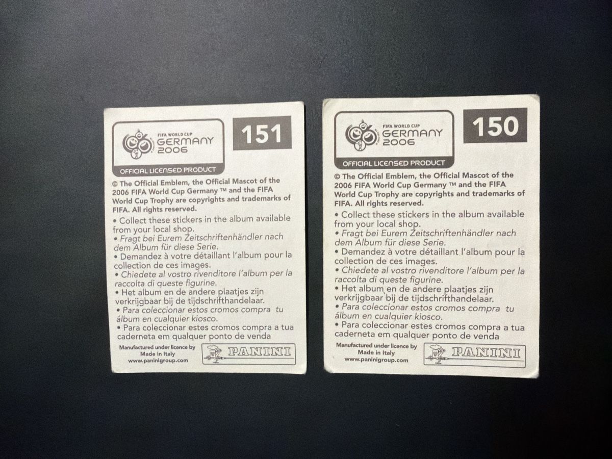 Panini Carte collezionabili: WM 2006 Sticker Schweden mit Nummer 150 und 151 – Difettoso da wynigen venduto da Birnenmus 1