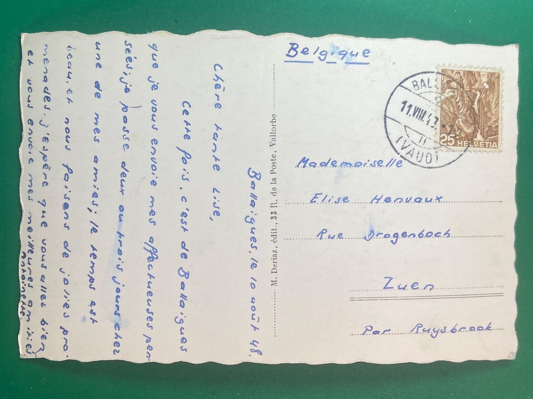 Cartes postales: Ballagues et le Mont-d'Or – D'occasion à Steg VS par danwer74 1